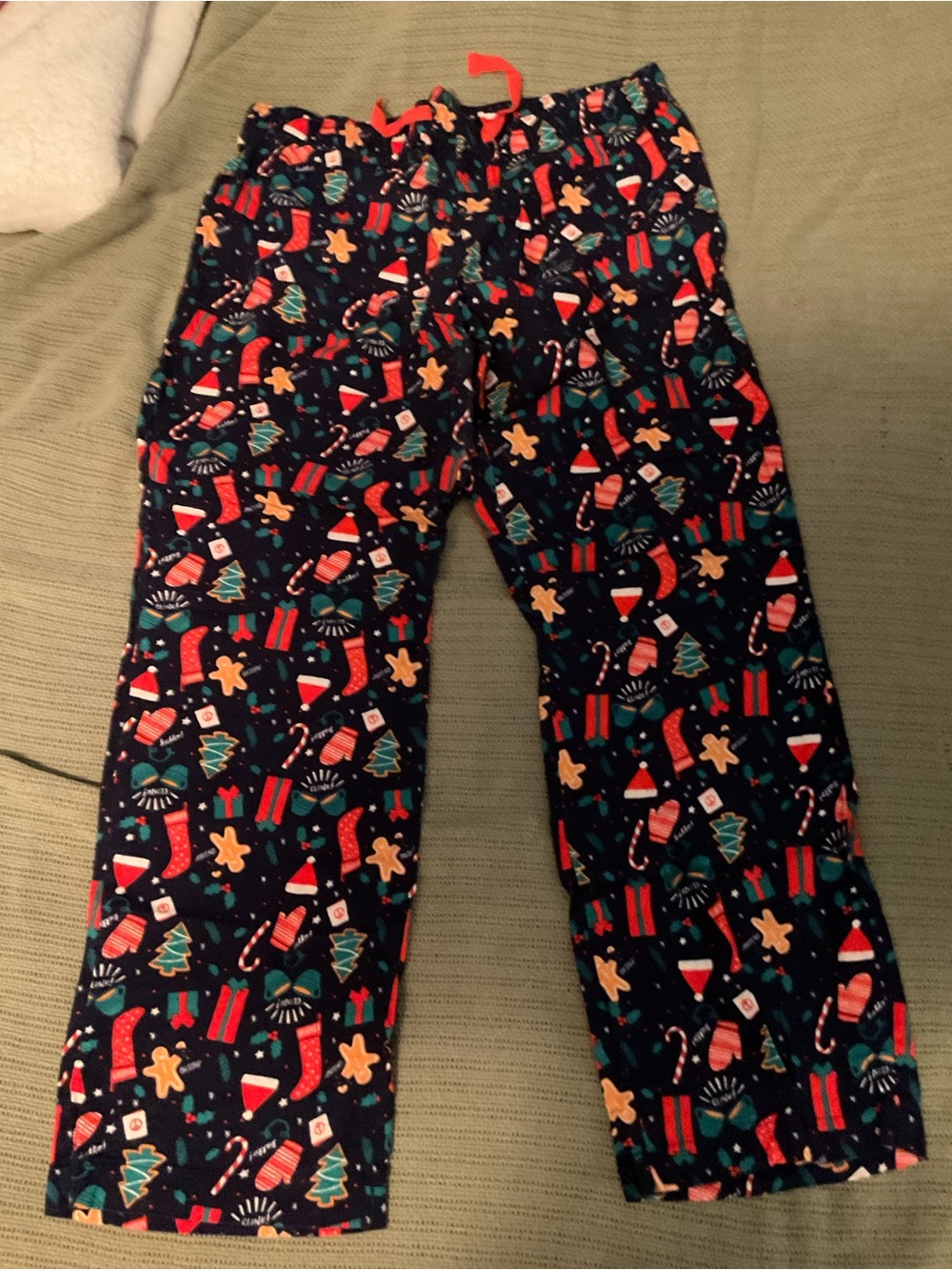 Old Navy Christmas-Themed Patterned Flannel Pajama Pants Size L